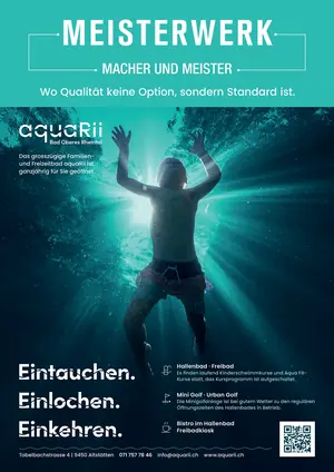MEISTERWERK-Titelseite für aquaRii Bad Oberes Rheintal