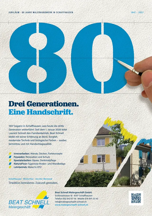 Inserat für Beat Schnell Malergeschäft GmbH