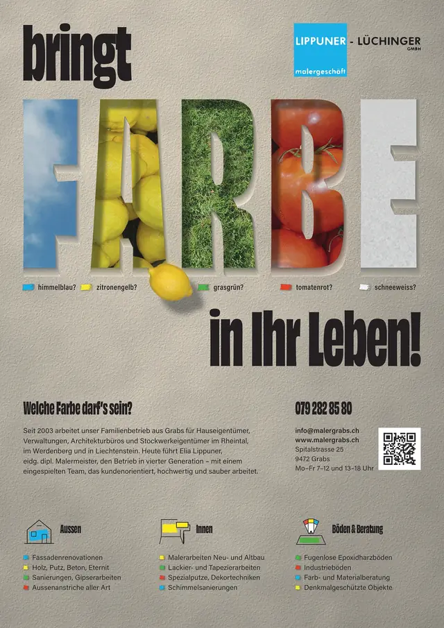 Inserat für Lippuner-Lüchinger GmbH (1/1 Seite)