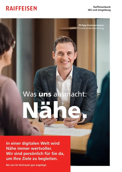 Inserat für Raiffeisenbank Wil und Umgebung (1/1 Seite)