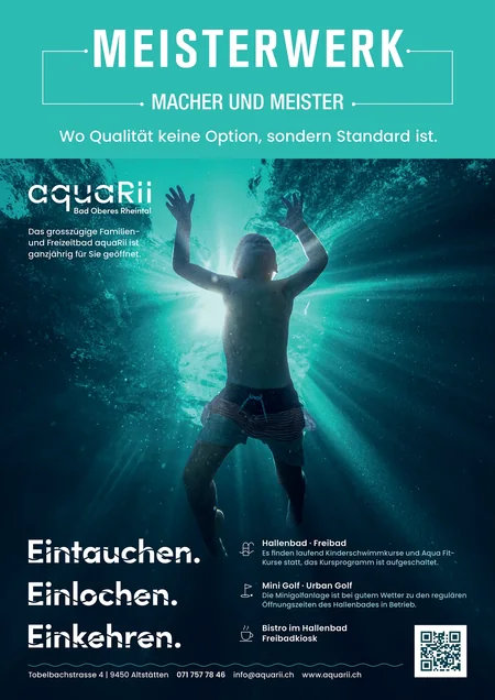 MEISTERWERK-Titelseite für aquaRii Bad Oberes Rheintal
