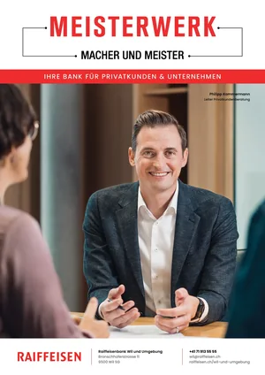 MEISTERWERK-Titelseite für Raiffeisenbank Wil und Umgebung